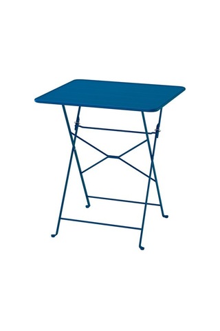 Ikea Sundsö Katlanabilir Masa, Koyu Mavi, 65x65 Cm
