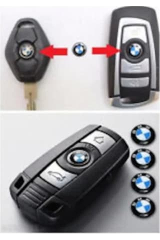 Bmw İçin 4 Adet Araç Anahtar Logo Amblemi 11mm