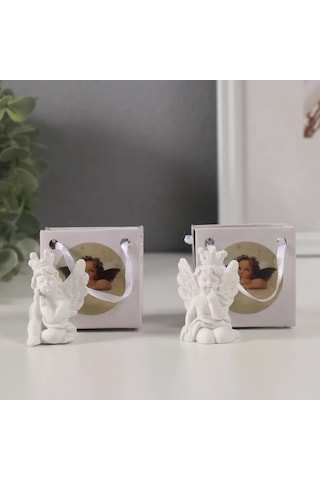Simalend Taçlı Minik Melek Heykeli 418202569