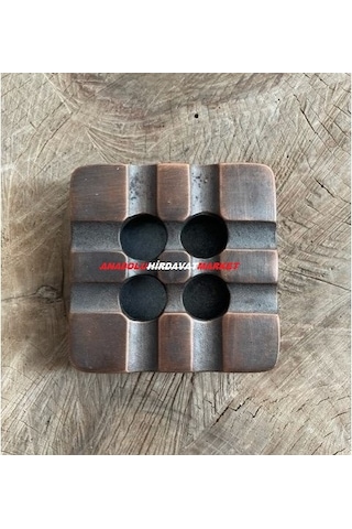 Antik Pirinç Küllük Puro Küllüğü Siğara Küllük 10 10cm