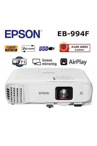 Epson Eb-994f Kablosuz Full Hd 4100 Ansi Lümen Projeksiyon Cihazı