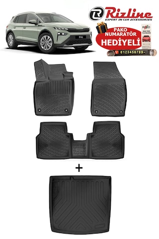 Skoda Elroq 2024-2025-2026 Havuzlu Paspas Ve Bagaj Havuzu Seti