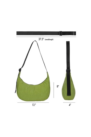 Tenfowee Siyah Nylon Kemerli Çapraz Çanta - Ayarlanabilir Askı, İç Cep İle Organize Günlük Kullanim, Dayanıklı Ve Pratik