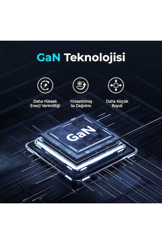 Bix BX3P66G GaN 65W Üç Portlu Şarj Cihazı Beyaz