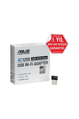 Asus USB-AC53 Nano AC1200 Kablosuz USB Adaptör