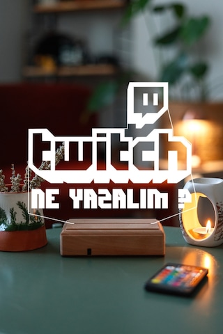 Kişiye Öze Hediye Twitch 3D Led Gece Lambası