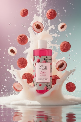 The Bath Factory Liçi Aromalı Duş Jeli + Liçi Aromalı Peeling + Liçi Aromalı Vücut Losyonu