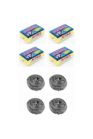 4 Adet Endüstriyel Bulaşık Teli ve 4 Adet Endüstriyel Çok Amaçlı