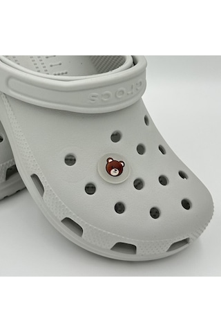 Crocs Terlik Süsü Ve Aksesuarı , Çanta Süsü Renkli Jibbitz Ayıcık Suratı Fil Görselli 01 Figür Aksesuarı Kahve-vizon-şeffaf