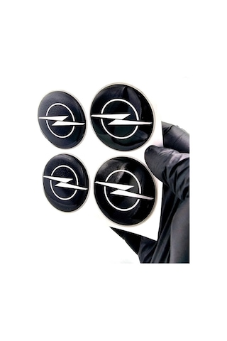 Opel Tasarım Damla Sticker Siyah Opel Jant Göbeği 5.5cm Uyumlu