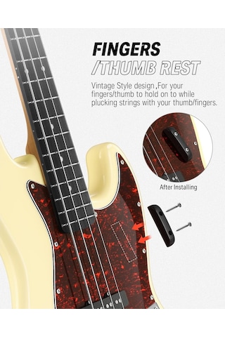 Donner Dpb-510r Jb-style Bas Gitar Vintage White