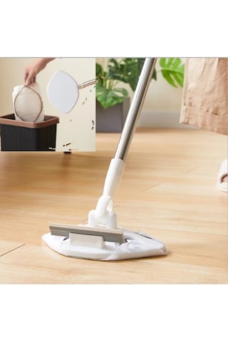Islak Mendil Uyumlu Pratik Çek Çekli Mop 4741 Açık Gri