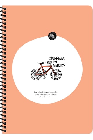 Hisli Şeyler A4 Çizgili Spiralli Stickerli Defter Oturmaya Mı Geldik