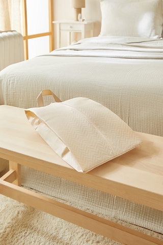 Ocean Home Textile Bej Balıksırtı Ayakkabı Düzenleyici Taşıma Çantası 22 X 40 X 9 Cm