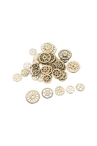 Ruicoo 50 Adet Plywood Çark Desenli Duvar Dekoru - Salon, Bar, Dükkan İçin Steampunk Stili Duvar Aksesuarı Ve Dıy Malzemesi