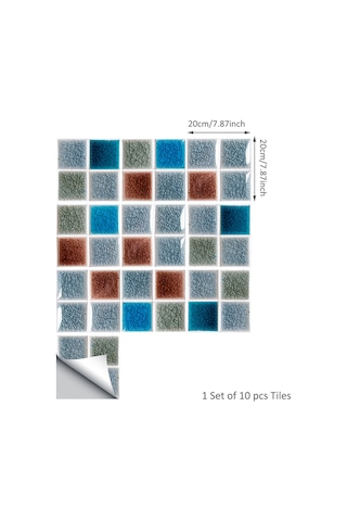 Teltree 10'lu Set Kendinden Yapışkan Duvar Çıkartmaları - Mutfak Ve Banyo Dekoru İçin Pratik Ve Zarif Çözüm Diğer