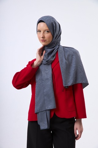 Mirsoy Scarf Velora Modern Desen Şal Antrasit