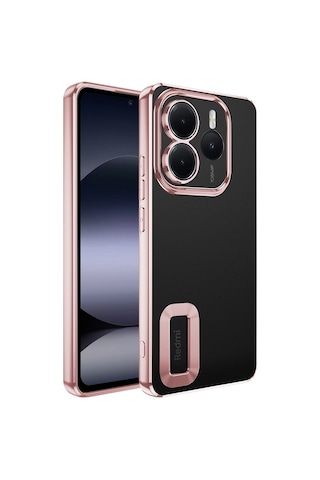 Xemu Redmi Note 14 5g Kılıf Kamera Korumalı Logo Gösteren Omega Kapak - Gold Altın