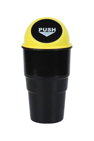 Homyl Genel Araba Bardak Tutucu Kapaklı Çöp Sarı-kapak Sarı Kapak