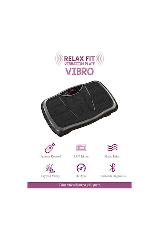 Vibro Vibration Plate Titreşimli Egzersiz Aleti Basen, Karın, Kol Ve Bacak Spor Cihazı Siyah