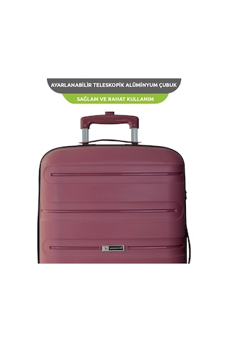 Vegmann Polipropilen Pp Atlas Mürdüm 3lü Valiz Seti Mürdüm