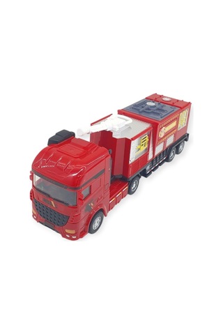 Metal İtfaiye Arabası - Arazöz 26cm - 706-45 Kırmızı