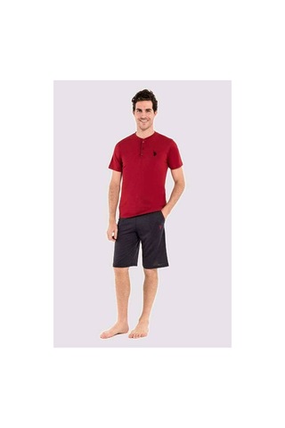 U.S. Polo Assn. U.s. Polo Assn Erkek 3lü Pijama Takımı Bordo 001