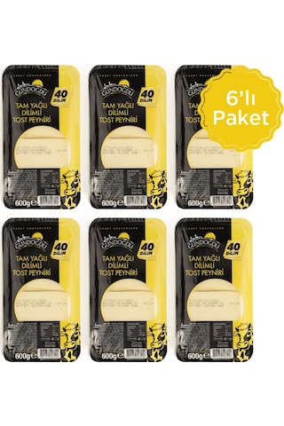 Gündoğdu Dilimli Kaşar Peyniri 600gr 6'lı