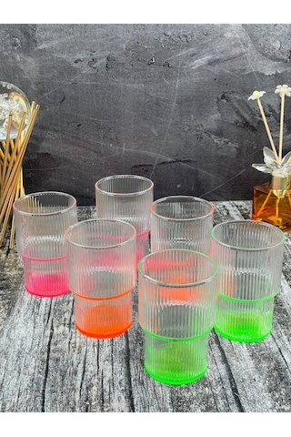 6 Lı Kristal Cam Renkli Meşrubat Su Bardağı Pinterest Origami Mod