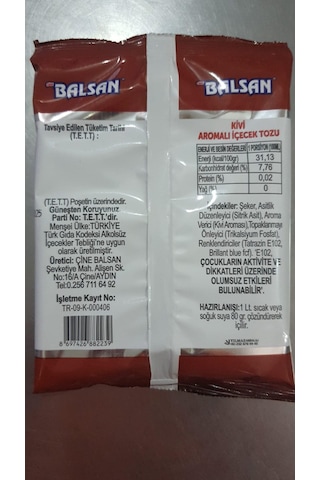 Balsan Toz Kivi Sıcak İçecek Çay  250 G