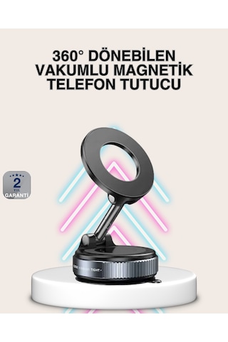 Güçlü Mıknatıslı Vakumlu Araç Telefon Tutucu Alüminyum Gövde Cok Renkli