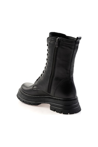 Bambi Siyah Hakiki Deri Kadın Bot & Bootie K02462040503 Siyah