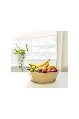 Gokvalla Alüminyum Servis Kasesi, Altın Rengi, 26x26x9cm Altın