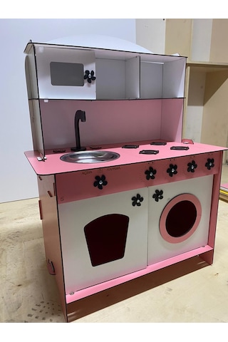 3 Mm Ahşap Oyuncak Mutfak 80X60