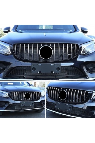 W205 C Serisi Spor Ön Panjur Izgaralı Piano Black & Krom 2014-2020