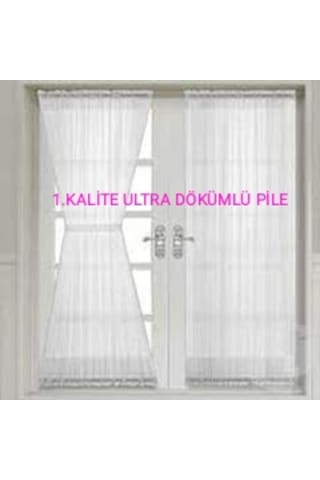 Çubuklu Briz Perde Mutfak Kapi Camları Için Düz Ultra Briz Tül (372277956)