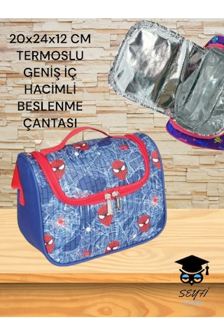 20x24x12 Cm Termoslu Geniş İç Hacimli Beslenme Çantası Avokado