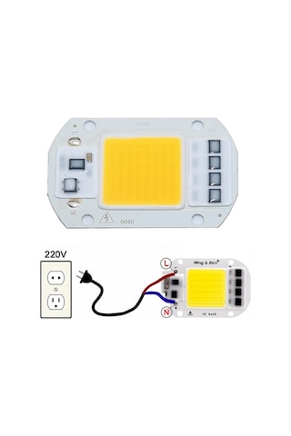 Alkatronik-220V 50W Power Led Gün Işığı Warm White Projektör Cob Led Driver