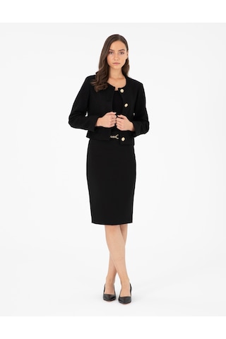 Pierre Cardin Kadın Siyah Etek Dokuma 50297135-vr046 Siyah