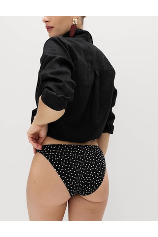 Marks & Spencer Puantiyeli Yüksek Bel Bikini Altı T52008851 Siyah Mix