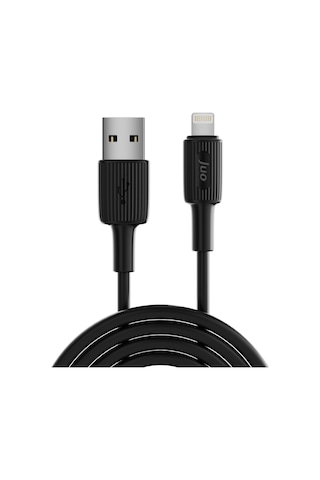 Juo JCBS111-B 12 W 2.4A USB-A To Lightning Hızlı Şarj Ve Data Kablosu Siyah 1 M