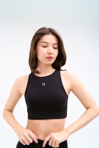 Normal People Nova - Spor Bra / Şeftali Dokulu Peach Skin Kumaş Siyah