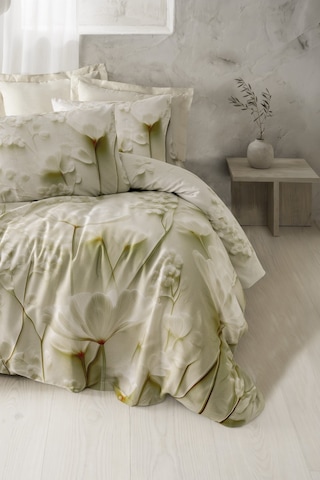 Cotton Box 3d Flower %100 Pamuk Saten - Velin Krem