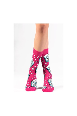 Ozzy Socks Pop Corn Desenli Çorap (407226998) Çok Renkli