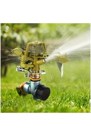 Elmpaly 1 Adet 360 Derece Dönen Çinko Alaşım Sulama Fıskiyesi Dayanıklı Bahçe Spreye