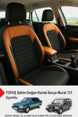 Mocha Taytüyü Oto Koltuk Kılıfı Tofaş Kartal-şahin-doğan-serçe-tempra Uyumlu Taba