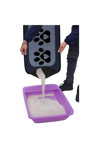 Aktunç Elekli Tuvalet Desenli Önü Kedi Kumu Paspası 60x120 Cm Desen 3