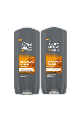 Dove Men +care Duş Jeli Body, Face&hair Sandalwood +vanilla 400 Ml X2
