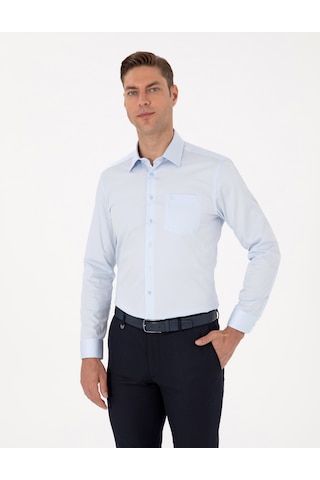 Pierre Cardin Erkek Açık Mavi Gömlek Basic 50313177-vr003 Açık Mavi