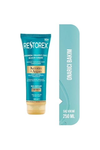 Restorex Keratin Argan Onarıcı Saç Bakım Kremi 250 Ml 2 Adet